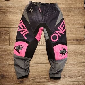 O'Neal Kids Black and Pink Riding Pants
